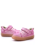 Anatomik Hakiki Deri Yumuşak Pembe Çiçekli Cırtlı Kız Çocuk Ayakkabı - 7
