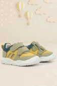 Rakerplus Schaggy Hakiki Deri Sarı Yeşil Bebek Spor Ayakkabı thumbnail 1
