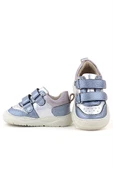 Rakerplus Schaggy Hakiki Deri Metalik Mavi Gümüş Bebek Spor Ayakkabı thumbnail 7