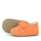 Hakiki Deri Turuncu Cırtlı Bebek Patik Ayakkabı thumbnail 4