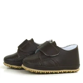 Hakiki Deri Kahverengi Cırtlı Bebek Patik Ayakkabı thumbnail 5