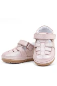 Rakerplus Muppet Hakiki Deri Simli Pudra Cırtlı Anatomik Bebek Sandalet Ayakkabı thumbnail 5