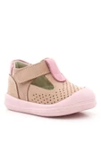 Rakerplus Shaun Hakiki Deri Pudra Pembe Cırtlı Anatomik Bebek Sandalet - 1