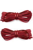 Hakiki Deri Kırmızı 5 MM 1 Çift 100 CM Ayakkabı Bağcığı thumbnail 1