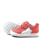 Rakerplus Pup Hakiki Deri Kırmızı Cırtlı Lastikli İlk Adım Bebek Ayakkabı thumbnail 5