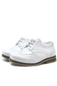 Rakerplus Titan Beyaz Rugan Bağcıklı Klasik Erkek Çocuk Klasik Ayakkabı thumbnail 4