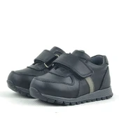 Rakerplus Hakiki Deri Siyah Cırtlı Bebek Spor Ayakkabı thumbnail 3