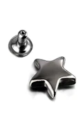 9 MM Platin Renk 30 Adet Perçin Yıldız Rivet - 1