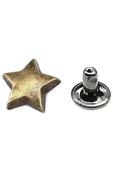 9 MM Antik Renk Perçin Yıldız Rivet 30 Adet thumbnail 1