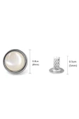 20 Adet Yarım Yuvarlak 8mm İnci Çakma Rivet - 2