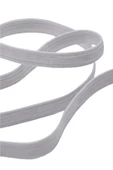 Gri 12 mm 5 mt Dayanıklı Sert Yassı Elastik Şerit Lastik thumbnail 1