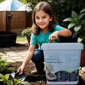 Biohumus Organik Gübre Bitki Besin Gübresi 10 Litre,% 35 Humik Fulvik Asit,%6 Organik NPK,%70 Organik Madde, Kokusuz, Uluslarası Organik Sertifikalı, Bitki Besleyici, Kök Geliştirici - 2