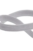 Gri 12 mm 5 mt Dayanıklı Sert Yassı Elastik Şerit Lastik thumbnail 2