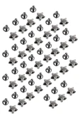 9 MM Platin Renk 30 Adet Perçin Yıldız Rivet - 2
