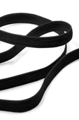 Siyah 12 mm 5 mt Dayanıklı Sert Yassı Elastik Şerit Lastik - 1