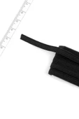 Siyah 6 mm 5 mt Dayanıklı Sert Yassı Elastik Şerit Lastik - 4