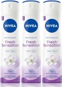 Nivea Fresh Sensation Kadın Sprey Deodorant 150 Ml,72 Saat Anti-perspirant Koruma,uzun Süren Ferahlık X3 - 1