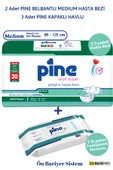 PİNE BELBANTLI MEDİUM ORTA BOY (M) HASTA BEZİ SETİ ÖN BARİYERLİ 5Lİ SET thumbnail 1