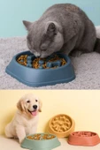 Petvien  Kedi Ve Köpek Yavaş Yeme Mama Kabı - Hızlı Yemeyi Engelleyici Yavaş Yeme Mama Kabı - 1