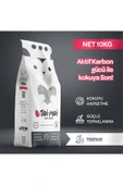 Toi Moi  Koku Hapseden, Topaklanan,tozsuz Aktif Karbonlu Bentonit Kedi Kumu 10kg thumbnail 1