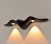 Elektrikle Çalışır, 10 Watt İç ve Dış Mekan AMBER IŞIK Kelvin Led Aplik, Modern Tasarım Armatür thumbnail 3