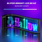 QASUL Pixel Led Panel Dijital Ekran Yazı Ve Animasyon Eklenebilen Telefon Kontrollü Yapışkanlı 170CM - 4