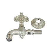 FKN Desenli Perlatörlü Mat Krom İnox Saten Osmanlı Musluk - 3