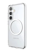 Samsung S23 için Kılıf Kamera Korumalı Magsafe Wireless Şarj Özellikli Şeffaf Kılıf - 3