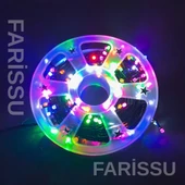 50 Metre RGB Renkli LED Işık Zinciri – Dış Mekan Uyumlu, 8 Modlu Fişli Dekoratif Aydınlatma - 5