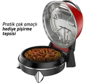 Tecna Brandi 6850 Kırmızı Pizza Makinesi - Multi Cooker Kırmızı thumbnail 2