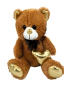 Parlak Kalpli Kahverengi Peluş Ayı 30 cm - 2