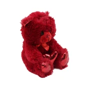 Halley Parlak Kalpli Peluş Ayı 30 cm - Kırmıızı Renkli - 3