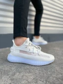 JET-305 Pulse Bağcıklı Triko Kumaş Erkek Günlük Spor Ayakkabı TBT - Beyaz thumbnail 1