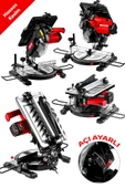 Maxstar 3500 Watt 210 Mm Bakır Sargılı Motor Alttan Üstten Tablalı Tezgah Üstü Gönye Kesme Makinesi - 3