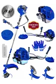 Graizer 58 Cc 11000 Rpm Yan Tipi Benzinli Ot Çalı Çim Biçme Tırpanı Mavi - 2