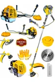 Graizer 58 Cc 11000 Rpm Yan Tipi Benzinli Ot Çalı Çim Biçme Tırpanı Sarı - 1