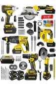 Graizer Profesyonel Kömürsüz Bakır Sargılı Çelik Şanzıman 6'lı Set Sunta Kesme+Dekupaj Sarı - 2