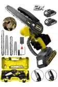 Graizer Profesyonel Metal Dişli 18v 1.5ah Şarjlı Dal Budama Testeresi Sarı - 2