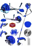 Graizer 58 Cc 11000 Rpm Yan Tipi Benzinli Ot Çalı Çim Biçme Tırpanı Mavi - 1