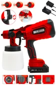 Graizer 21v Çift Akülü 300 Mm Vernik Sprey Boya Püskürtme Makinesi Kırmızı - 2