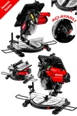 Maxstar 3500 Watt 210 Mm Bakır Sargılı Motor Alttan Üstten Tablalı Tezgah Üstü Gönye Kesme Makinesi - 1