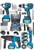 WaltMann Profesyonel 4'Lü Set 2 Yıl 3.0-3.4Ah 72 Volt Darbeli - 1