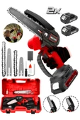 Graizer Profesyonel Metal Dişli 18v 1.5ah Şarjlı Dal Budama Testeresi Kırmızı - 2