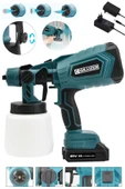 Graizer 21v Çift Akülü 300 Mm Vernik Sprey Boya Püskürtme Makinesi Mavi - 2