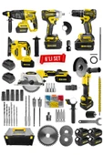 Graizer Profesyonel Kömürsüz Bakır Sargılı Çelik Şanzıman 6'lı Set Sunta Kesme+Dekupaj Sarı - 1