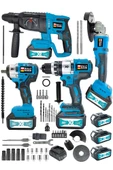WaltMann Profesyonel 4'Lü Set 2 Yıl 3.0-3.4Ah 72 Volt Darbeli - 2