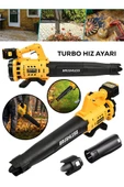 21 V Çift Akülü Turbo Motor 2800 Rpm Yaprak Hava Üfleme Makinesi - 2