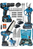 WaltMann 3 lü Set XR LI-ION Batarya Kömürsüz Motor Şarjlı Matkap Turkuaz - 1