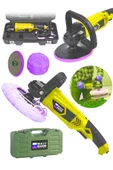 Devir Ayarlı Polisaj Makinesi 1300 Watt 180mm 6 Kademeli Pasta Cila Kiti Hediye Sarı - 1