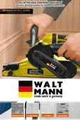 WaltMann 230V Elektrikli Vakumlu Tozsuz Cila Özellikli Tank Zımpara Makinesi Mavi Sarı - 2